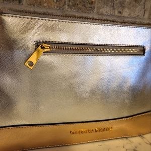 Christian Striano Metallic Gold & Silver Clutch